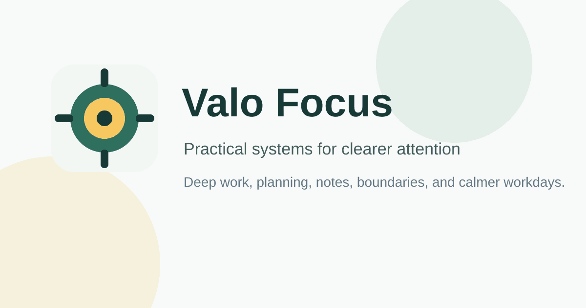 Deep work without overbuilding the system